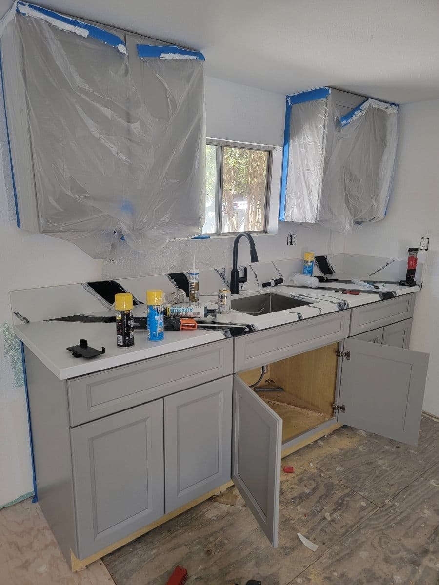 Project Adu Kitchen Installation in Progress with Plumbers Hub LLC image