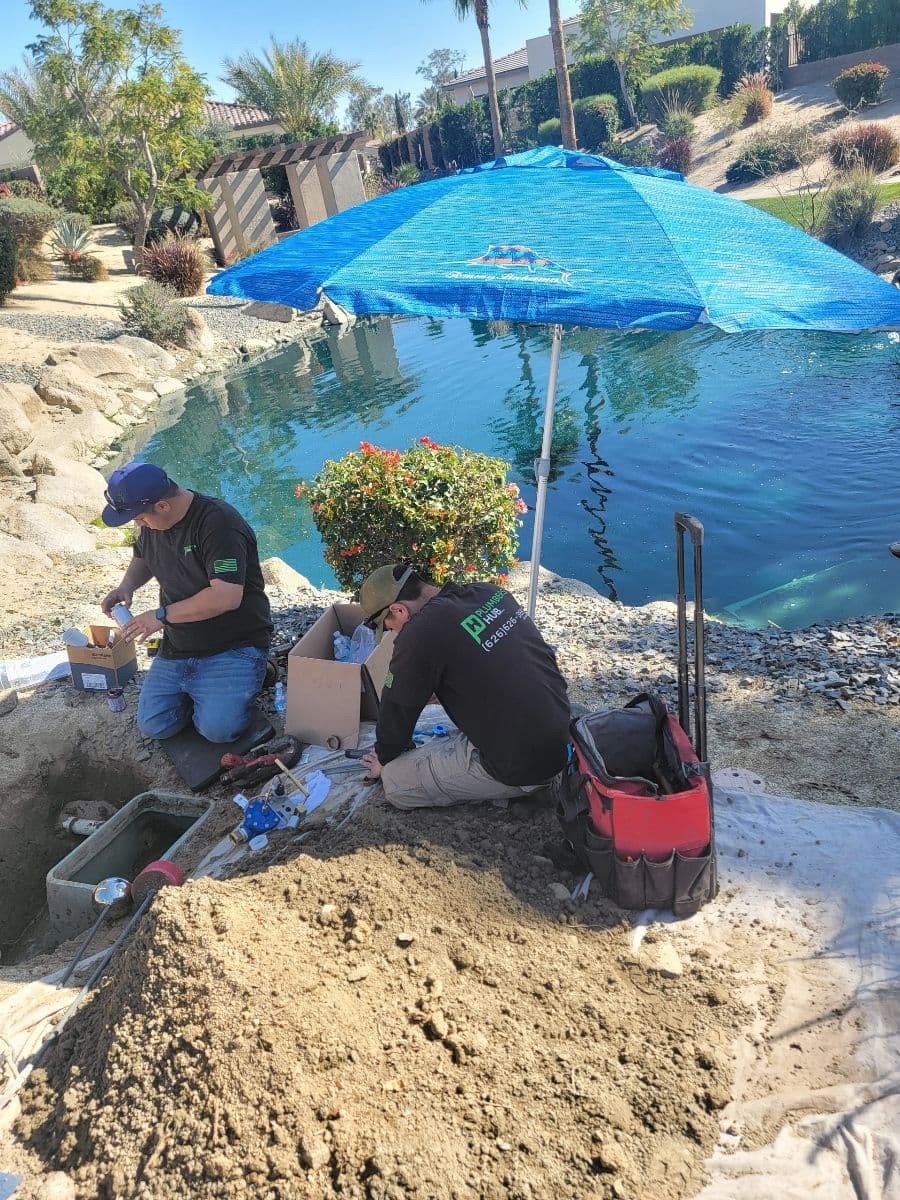 Pond Fill Valve Replacement in La Quinta Under the Summer Sun