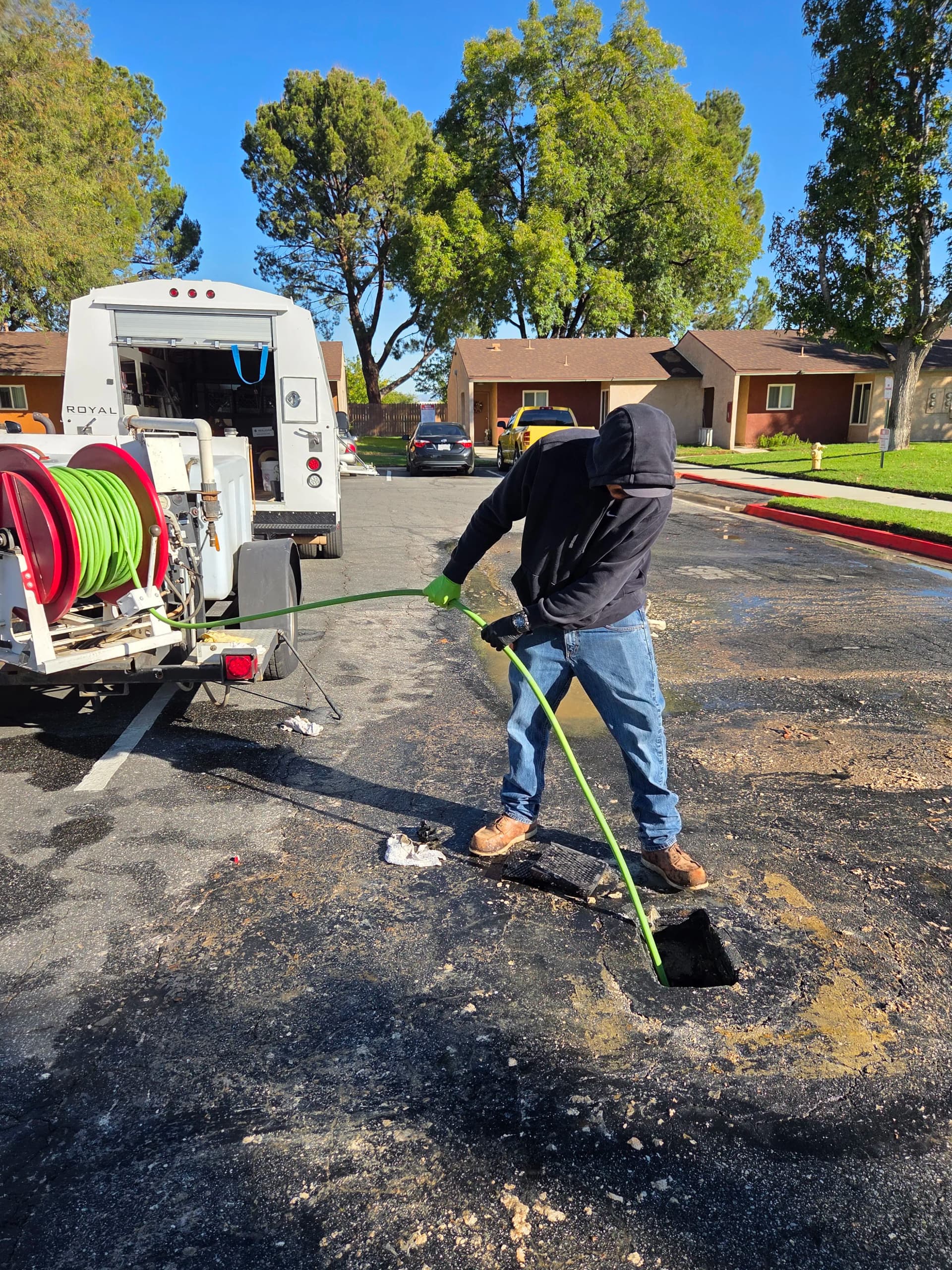98-Unit Backup Cleared with 400 Feet of Hydro Jetting image